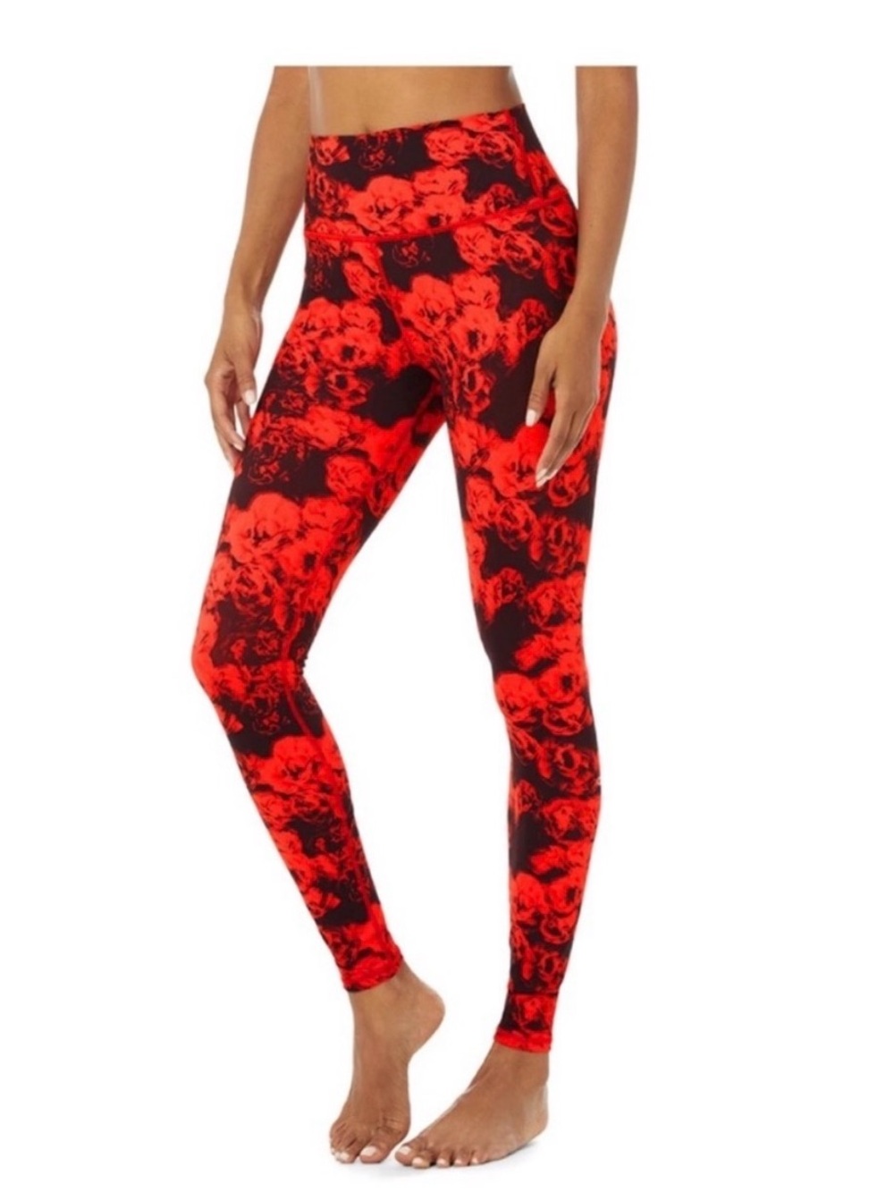 Alo Yoga High-Waist Vapor Roses Leggings NWOT SMALL